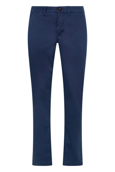 Moorer Elegant And Versatile Dark Blue Long Trousers.