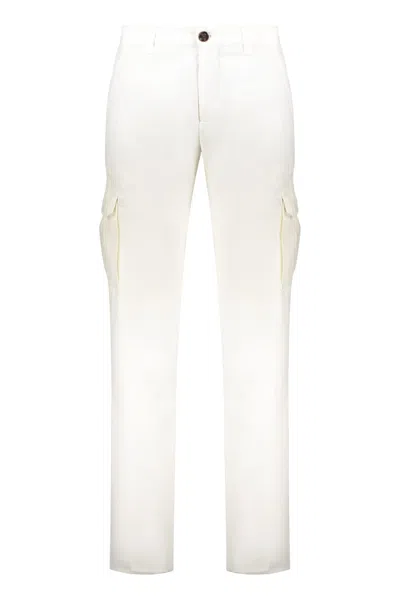 Moorer Elegant And Versatile White Trousers In Lightweight Fabric