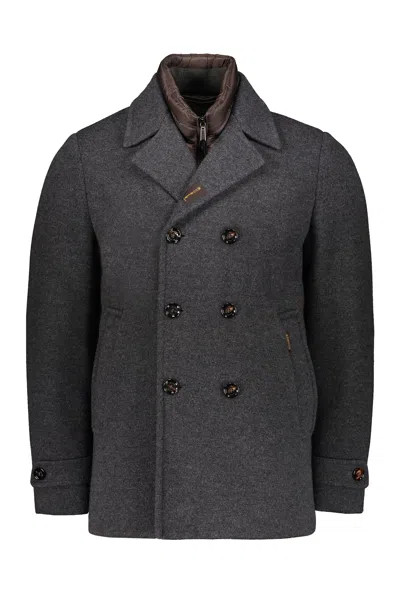 Moorer Elegant Anthracite Coat For Formal Occasions In Gray