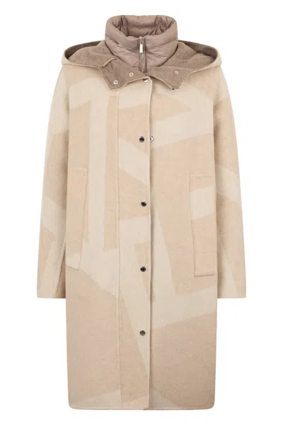 Moorer Elegant Beige Jacket With Soft Lined Collar In Neutral