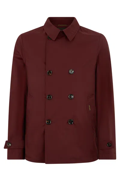 Moorer Elegant Bordeaux Jacket With Double-breasted In Red