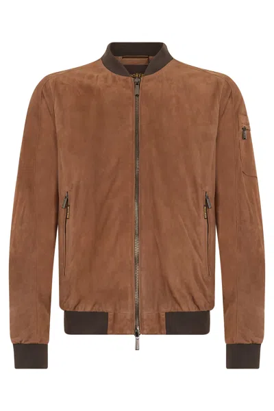 Moorer Elegant Brown Bomber Jacket For Every Occasion