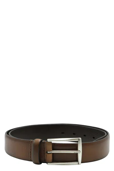 Moorer Elegant Brown Leather Belt