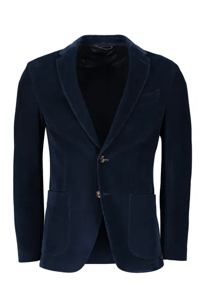 Moorer Elegant Dark Blue Blazer, High Quality