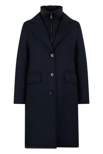 Moorer Elegant Dark Blue Coat With Unique Design