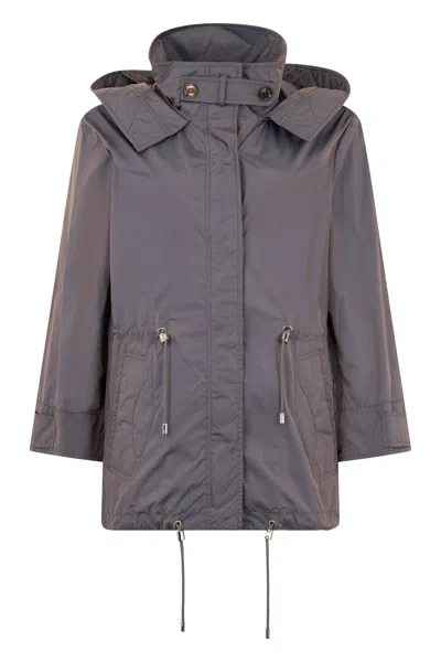Moorer Elegant Dark Blue Jacket With Long Sleeves, Minimal And Versatile. In Purple