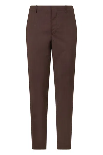 Moorer Elegant Slim Brown Trousers For Every Occasion