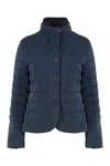 Moorer Elene Snap Button Fastening Down Jacket In Blue