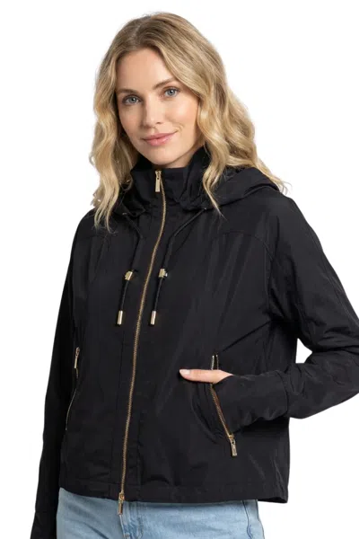 Moorer Elethia-kn Hooded Zip Jacket Nero In Black