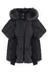 Moorer Elgine Fur Trimmed Hood Down Jacket In Black