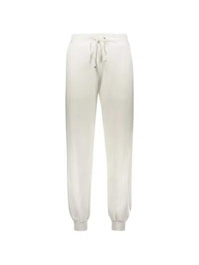 Moorer Elisabeth Drawstring Elasticated-cuff Track Pants In White