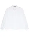 Moorer Eliza-lhr Ramie Shirt In White