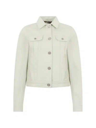 Moorer Elle Denim Jacket In White
