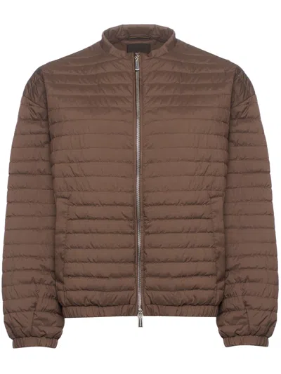 Moorer Elvira S3 Jacket Elastic Cuffs Hem In Brown