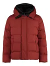 Moorer Erenio Hooded Short Down Jacket In Red