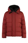 Moorer Erenio Hooded Short Down Jacket In Red