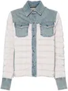Moorer Esper Denim-trim Jacket In Grey