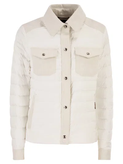 Moorer Esra 24 X Short Shirt Style Down Jacket In Pink