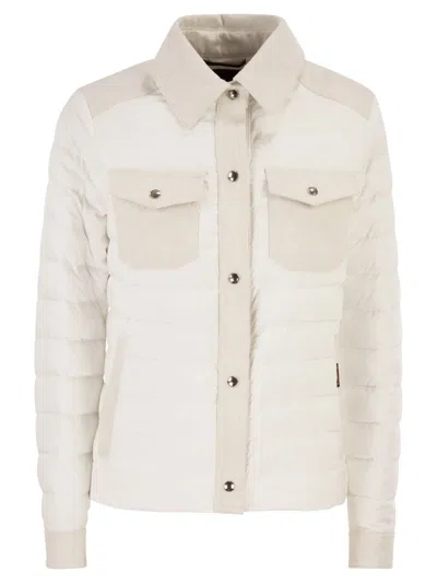 Moorer Esra 24 X Short Shirt Style Down Jacket In Pink