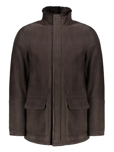 Moorer Ettore-me Jacket In Brown