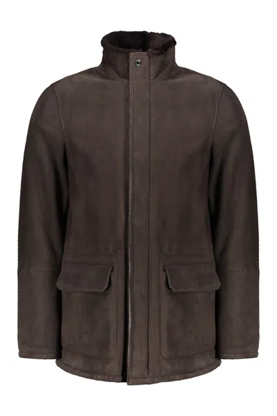 Moorer Ettore-me Shearling In Brown