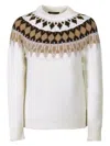 Moorer Fair Isle-knit Crew-neck Sweater In Gold