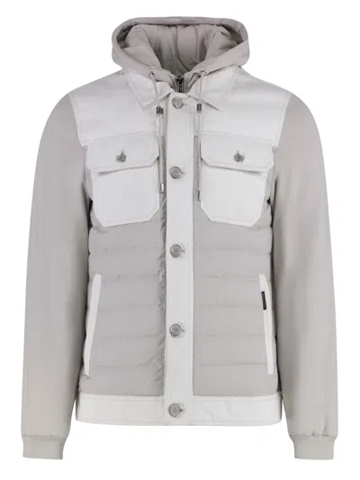 Moorer Faldi Padded Jacket In Ecru