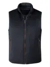 Moorer Falieri-ls9 Zip Padded Vest In Blue