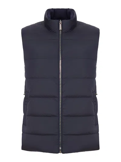 Moorer Falieri-ls9 Reversible Vest In Blue