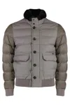 Moorer Fantoni Quilted Bomber Jacket In Gray
