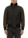 Moorer Quilted High Collar Jacket With Front Pockets