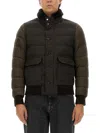 Moorer Quilted High Collar Jacket With Front Pockets