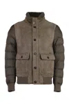 Moorer Fantoni Padded Jacket In Brown