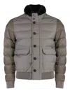 Moorer Fantoni Quilted Bomber Jacket In Gray