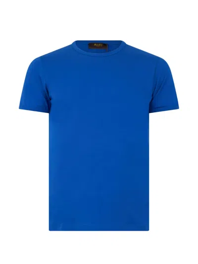 Moorer Farley Crew-neck Short-sleeve T-shirt In Blue