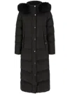 Moorer Faux Fur-hood Padded Jacket In Black