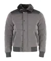 Moorer Zip And Snap Button Fastening Down Jacket In Gray