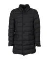 Moorer Feather-down Padded Coat In Black