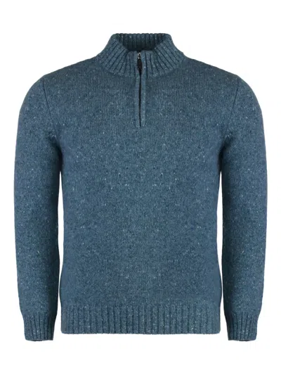 MOORER FEDRO HALF-ZIP SWEATER