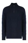Moorer Fedro Turtleneck Sweater In Blue