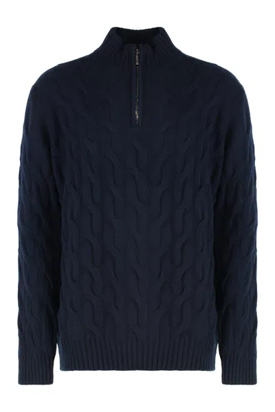 Moorer Fedro Turtleneck Sweater In Blue