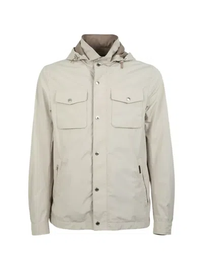 Moorer Fenzi Multi-pocket Hooded Jacket In Gray