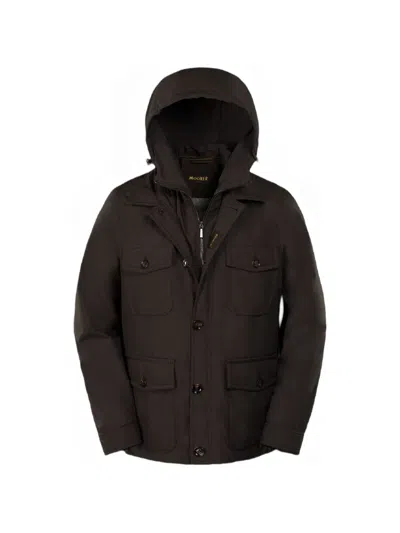 Moorer Ferri Bomber Jacket In Brown