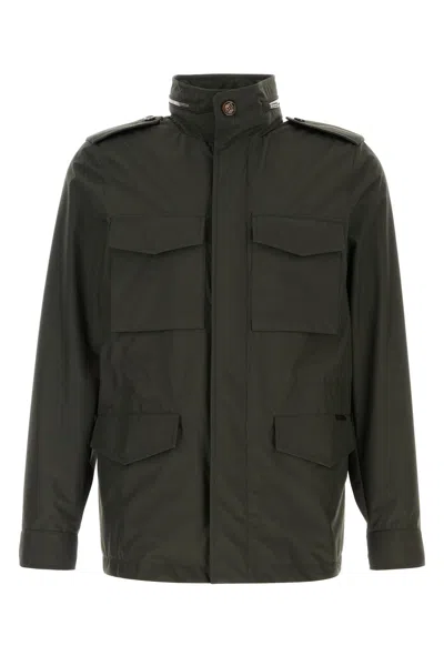 MOORER MOORER BOTTLE GREEN POLYESTER DENVER JACKET