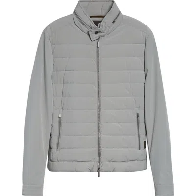 Moorer Filippo Water Resistant Quilted Down Jacket In Gray