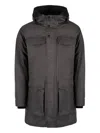 Moorer Fineo Technical Fabric Parka In Grau