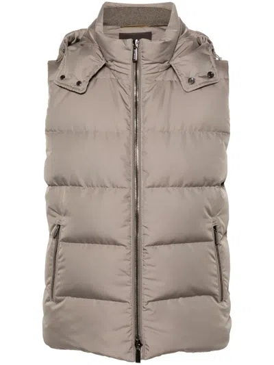 Moorer Fire Skt Padded Gilet In Grau
