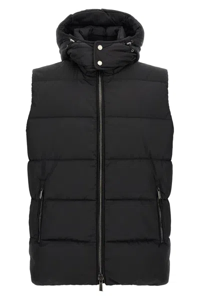Moorer "fire" Vest - "acqua" Collection In Nero