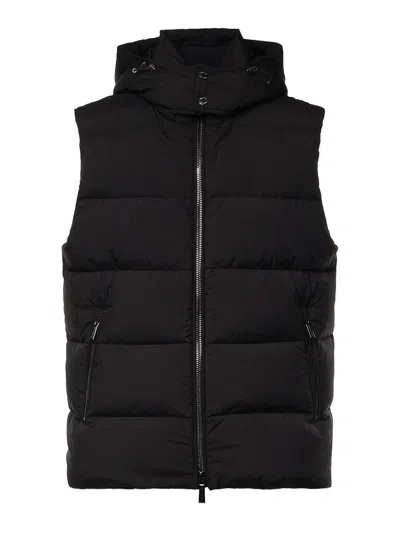Moorer Fire-skt Vest In Technical Fabric In Black