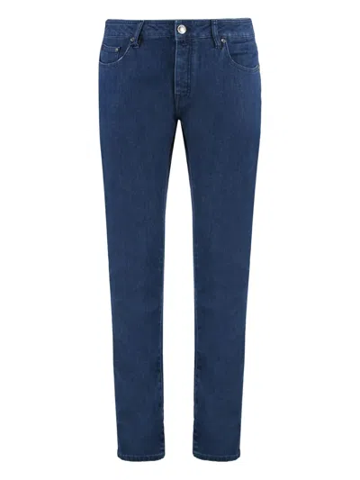 Moorer Five-pocket Jeans In Blue